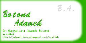 botond adamek business card